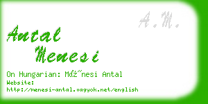 antal menesi business card